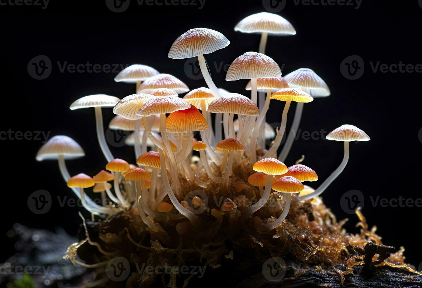 ai gegenereerd hemimycena soorten mairei. ai gegenereerd. foto