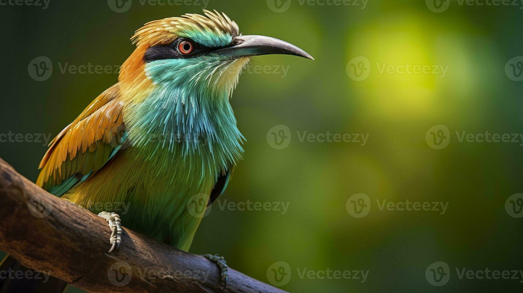 ai gegenereerd turkoois wenkbrauwen motmot in levendig kleuren. generatief ai foto