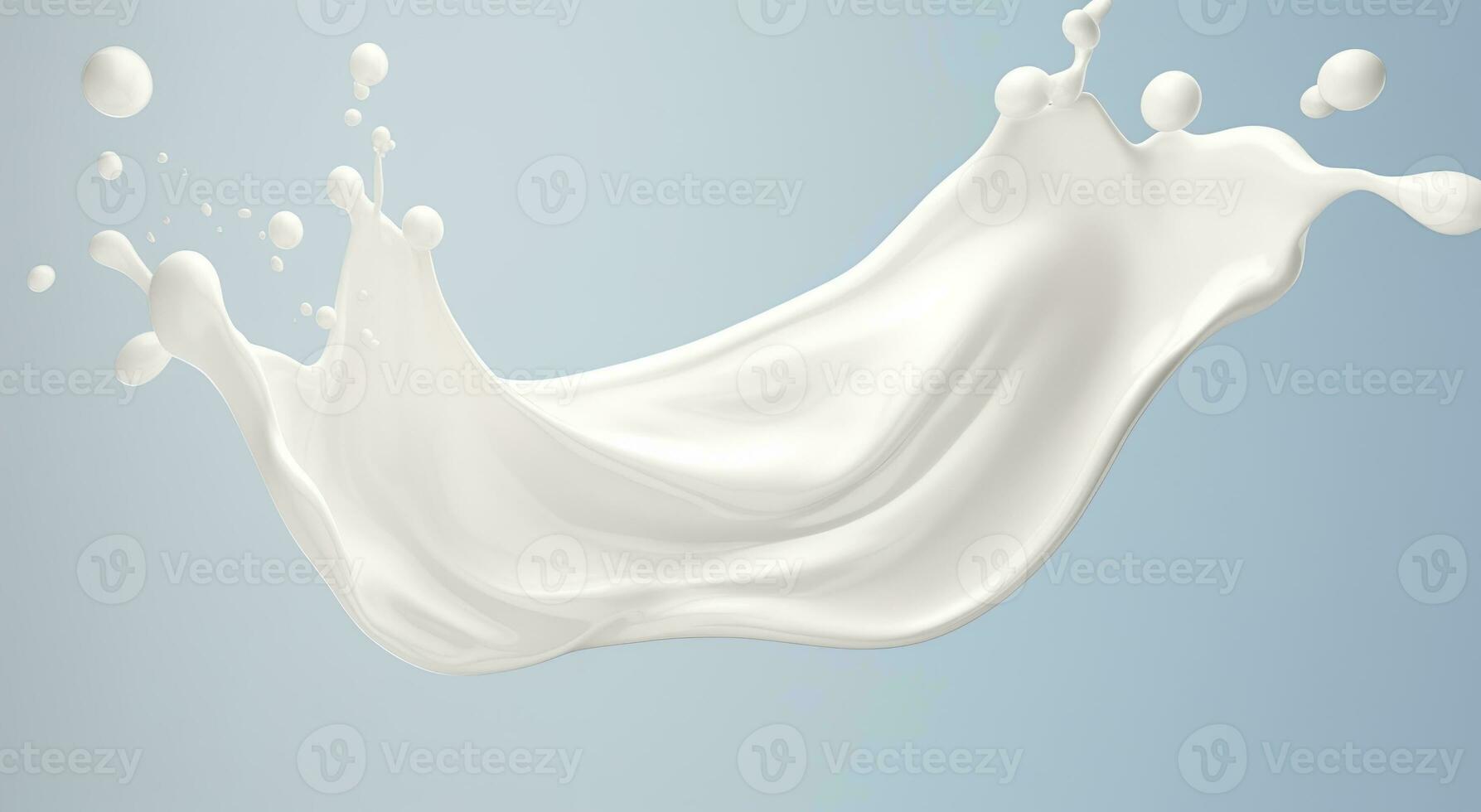 ai gegenereerd wit melk plons geïsoleerd Aan achtergrond, vloeistof of yoghurt plons, 3d illustratie. generatief ai foto