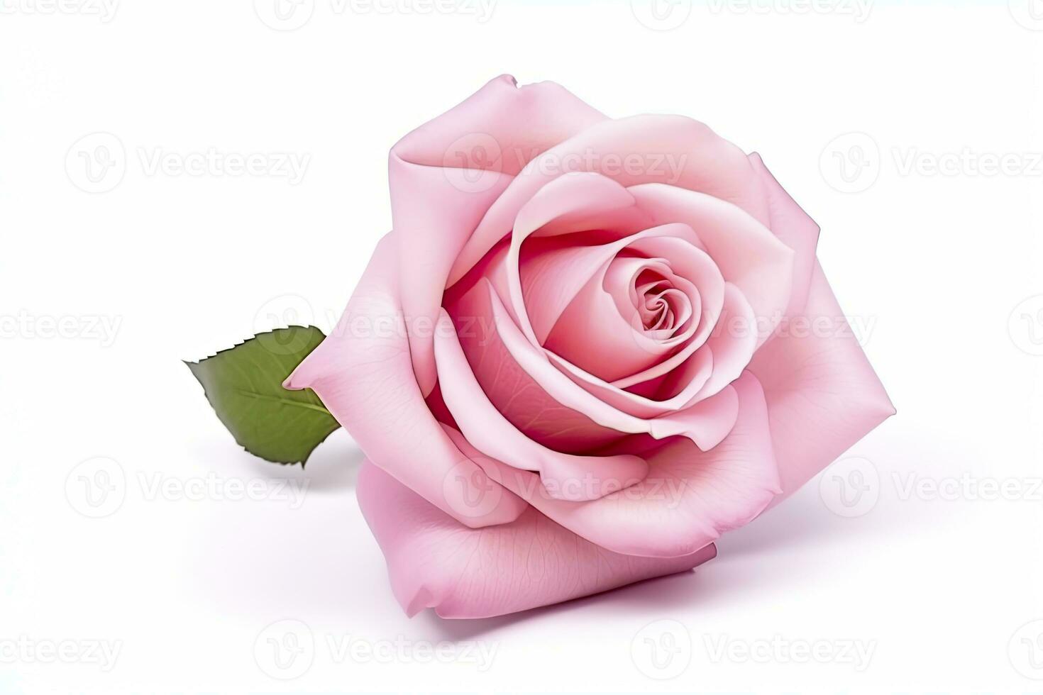 ai gegenereerd roze roos geïsoleerd Aan wit achtergrond. ai gegenereerd foto
