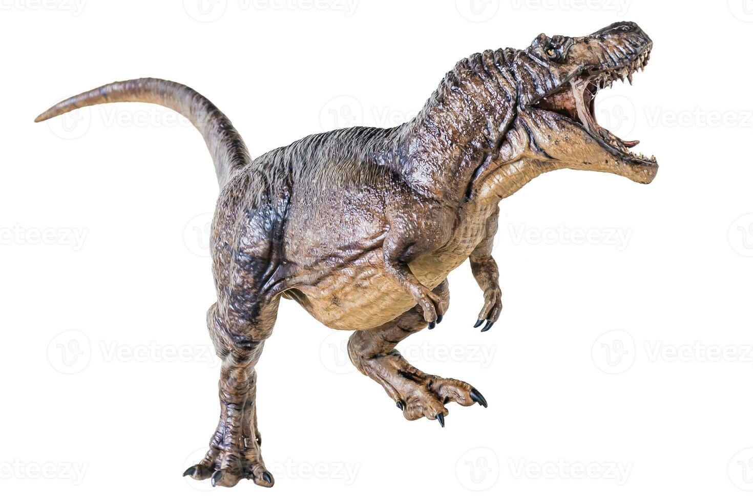 trex tyrannosaurus dinosaurus Aan geïsoleerd achtergrond foto