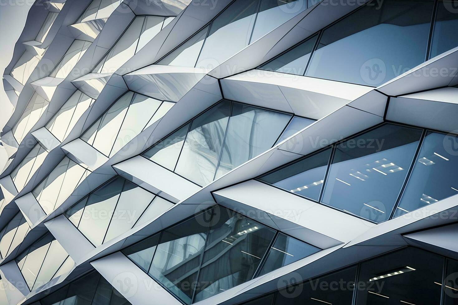 ai gegenereerd abstract architectuur en modern facade. ai gegenereerd foto