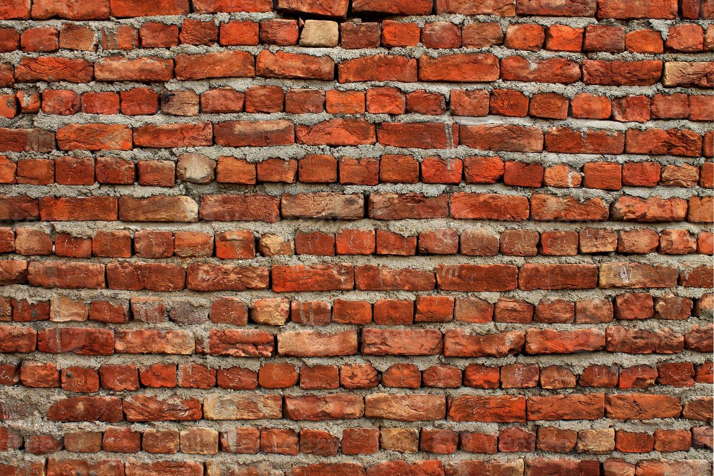 rode bakstenen muur close-up achtergrond foto