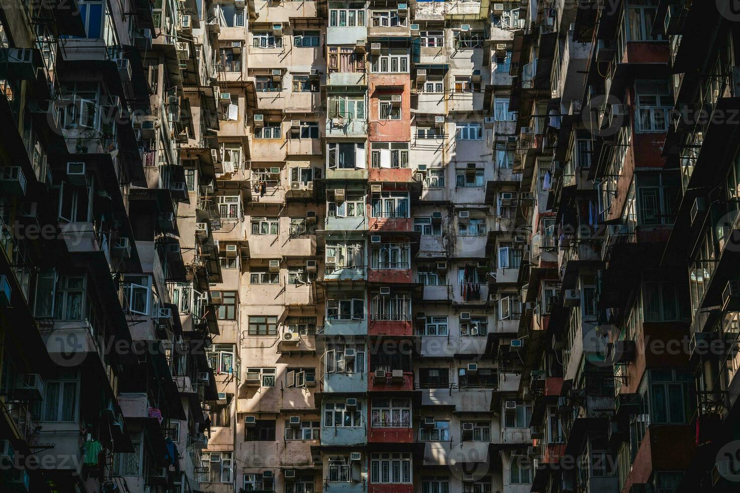 de monster gebouw, een groep van vijf verbonden gebouwen in hong kong, China foto