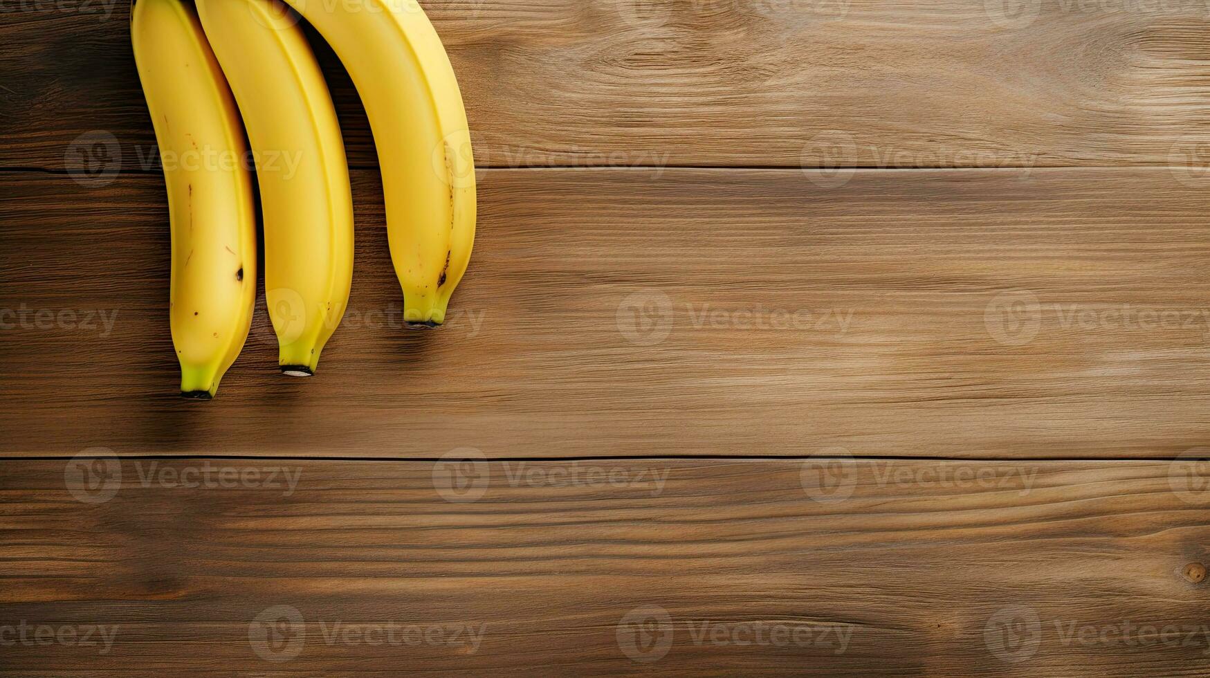 ai gegenereerd vers banaan Aan de houten tafel ai generatief foto