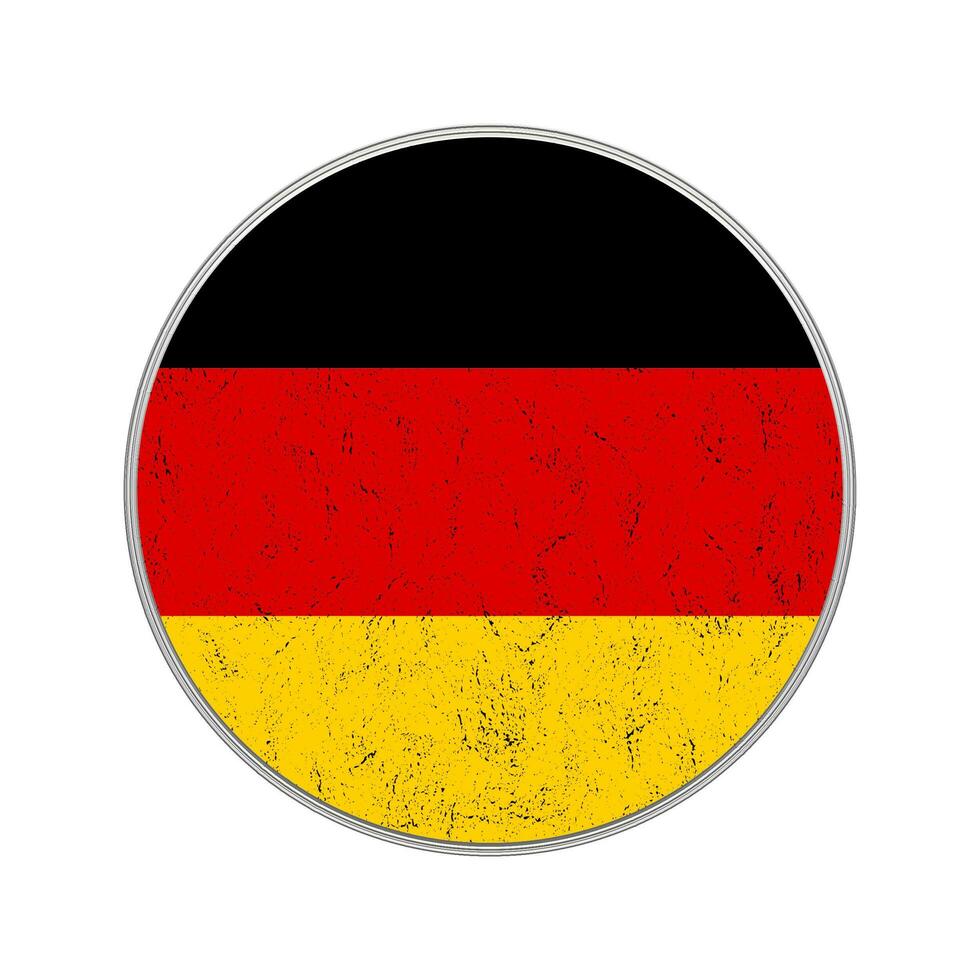 cirkel vlag van Duitsland Aan wit achtergrond. foto