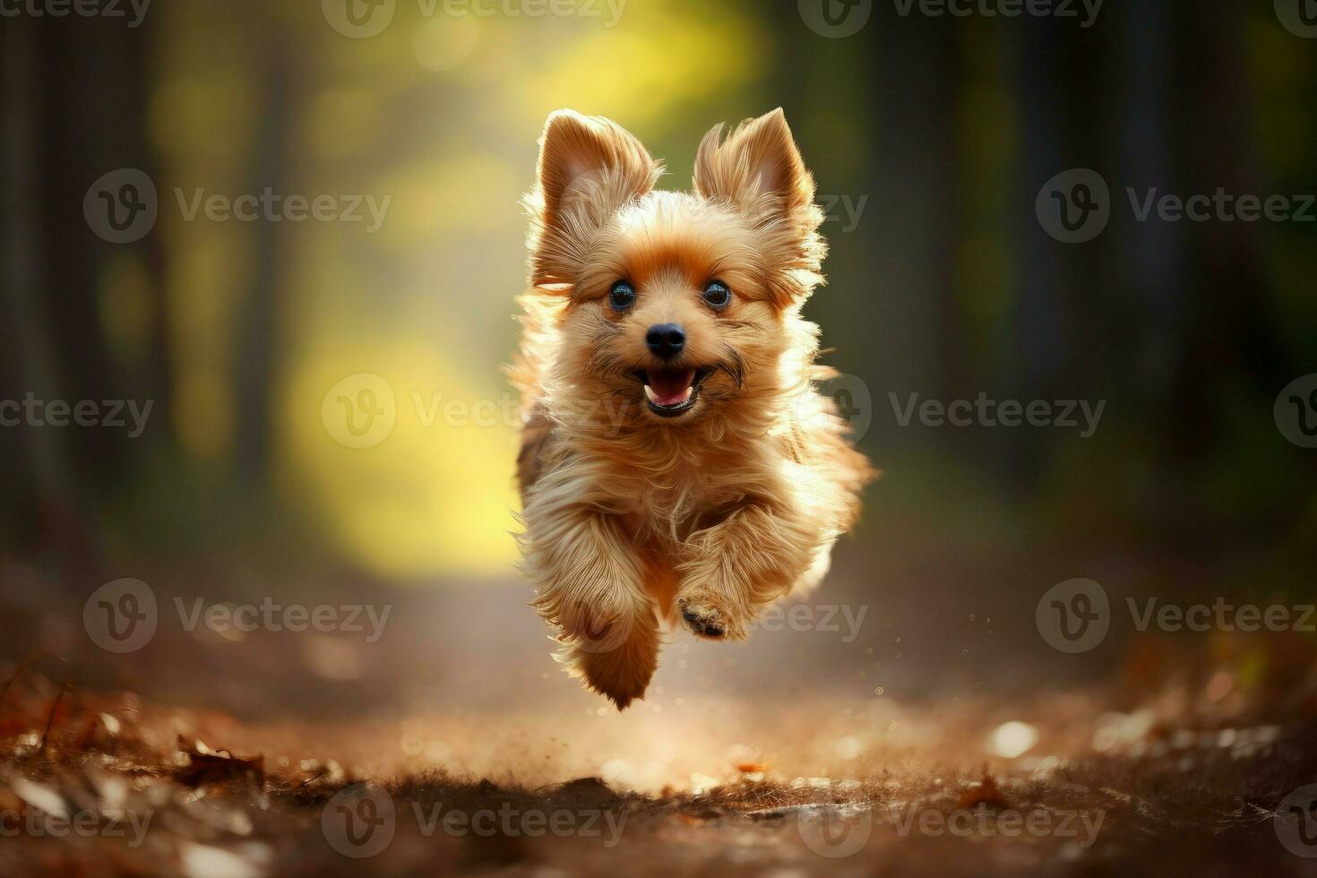 ai gegenereerd onschuldig weinig hond rennen. genereren ai foto