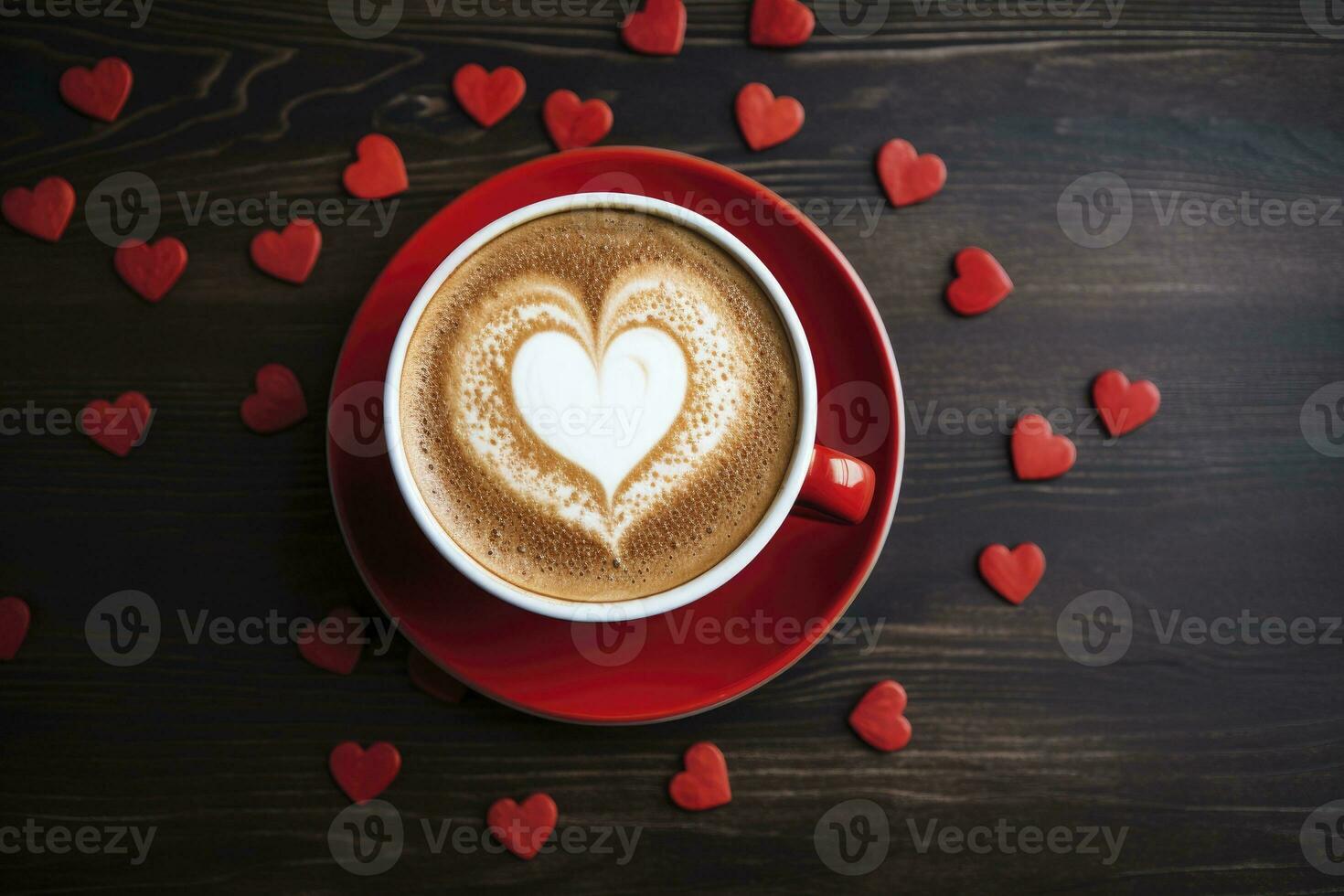 ai gegenereerd Valentijnsdag dag koffie. ai gegenereerd foto