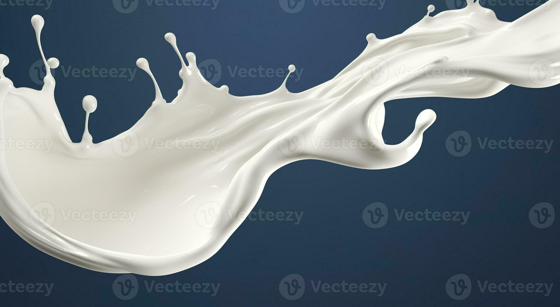 ai gegenereerd wit melk plons geïsoleerd Aan achtergrond, vloeistof of yoghurt plons, 3d illustratie. generatief ai foto