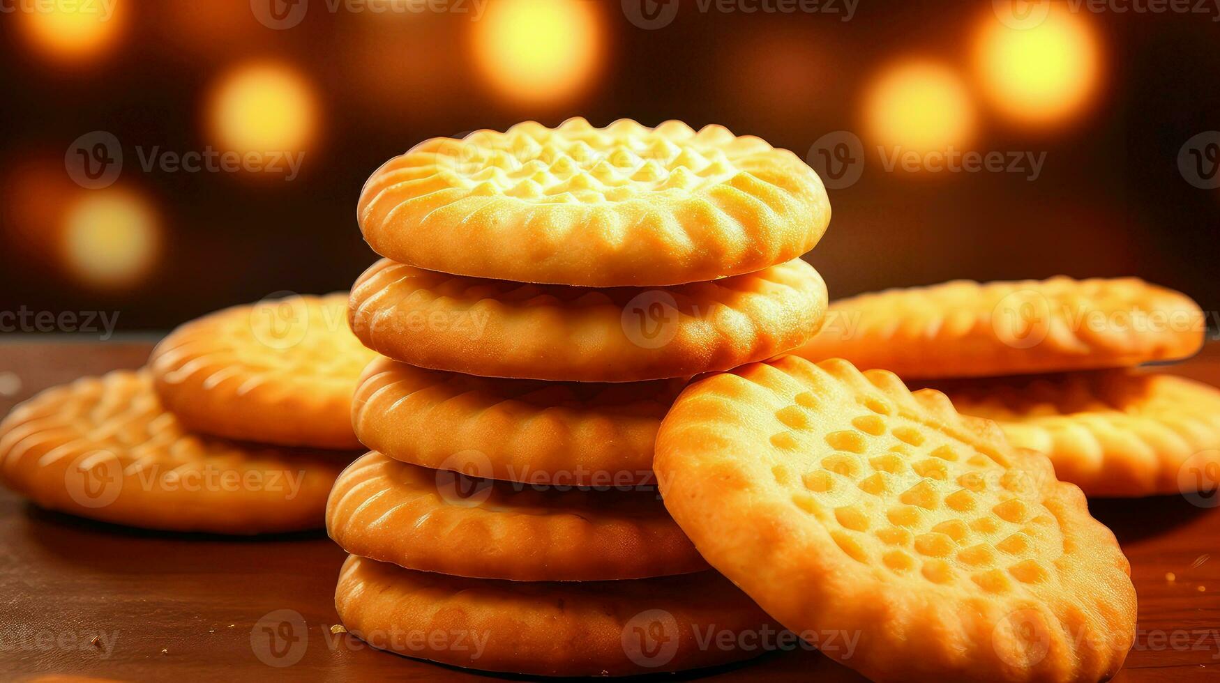 ai gegenereerd havermout biscuit koekjes voedsel foto