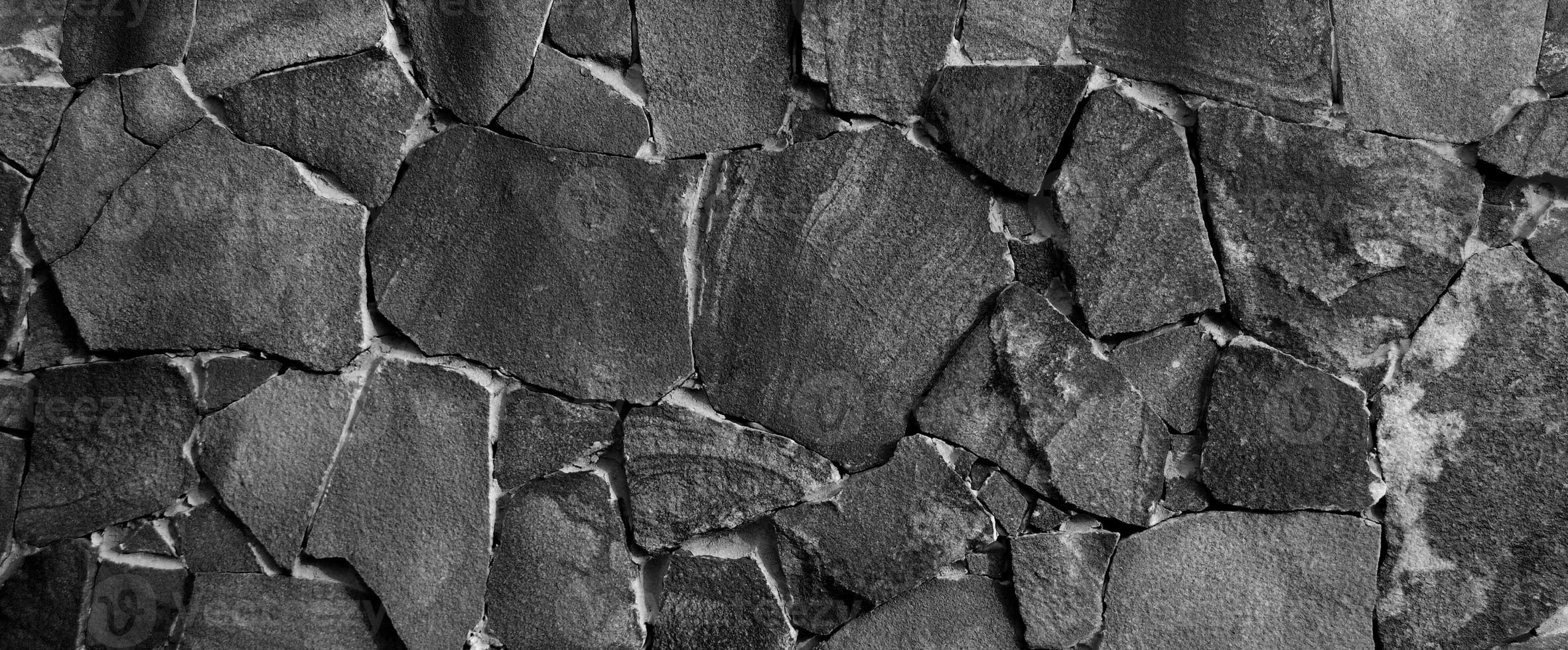 zwart en wit steen textuur. foto