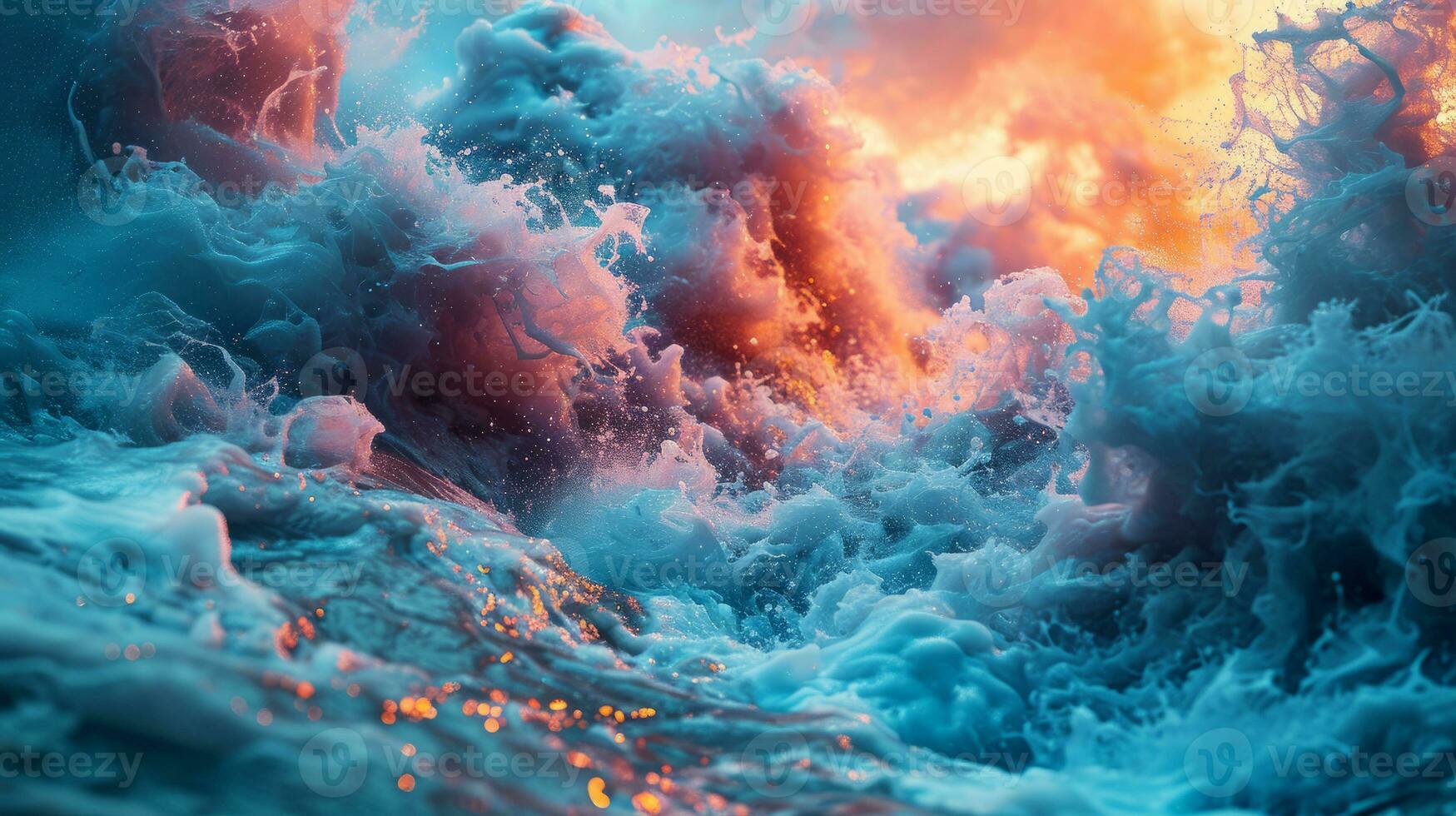 ai gegenereerd kleurrijk abstract achtergrond. water behang. foto