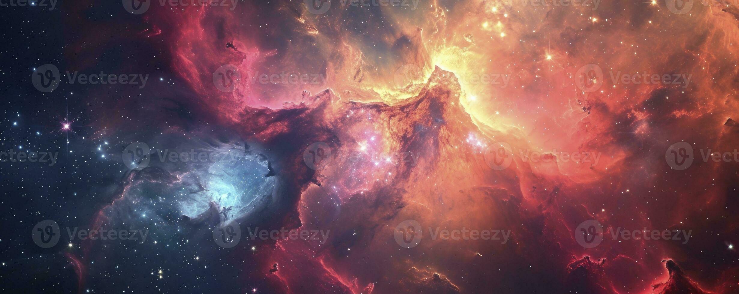 ai gegenereerd kleurrijk ruimte heelal wolk nevel. stary nacht kosmos. universum wetenschap astronomie. supernova achtergrond behang. foto