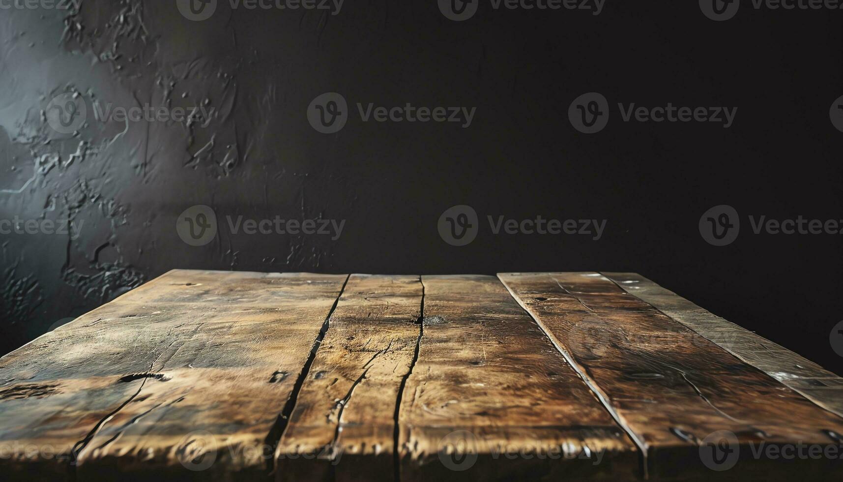 ai gegenereerd zwart hout verdieping met donker hout planken foto