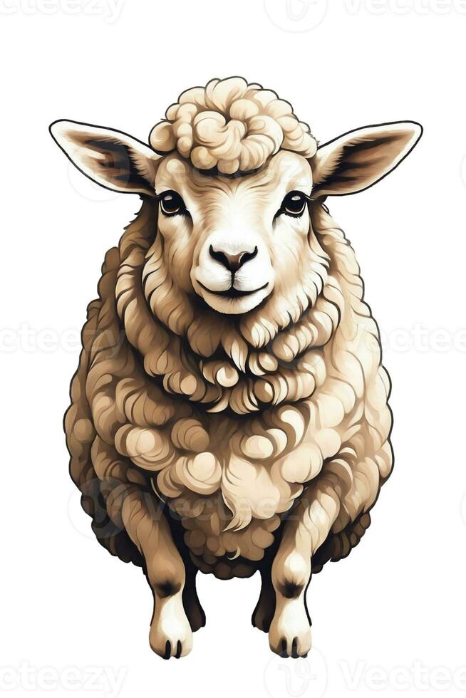 ai gegenereerd mooi artwork van een lam voor Pasen foto