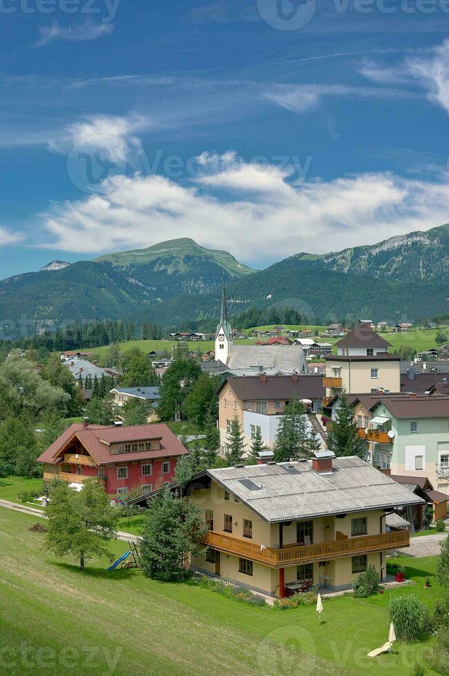 visie van Abtenau in salzburger land, oostenrijk foto