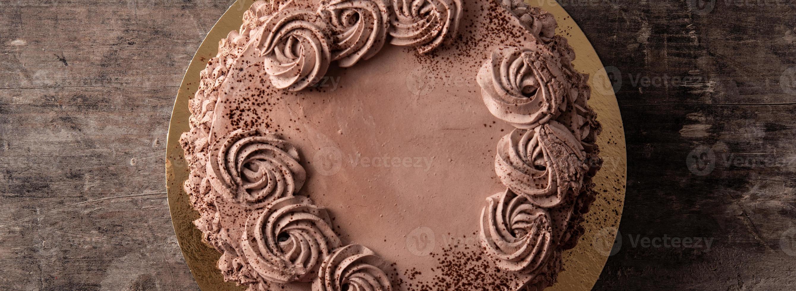 stukje chocolade truffel cake foto