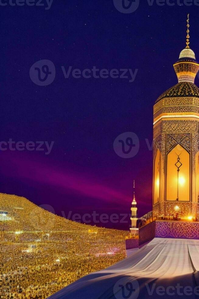 ai gegenereerd eid mubarak en eid al adha Arabisch Islamitisch achtergrond en banier ontwerp. pro foto