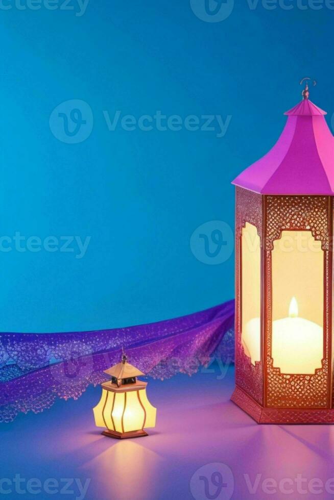 ai gegenereerd eid mubarak en eid al adha Arabisch Islamitisch achtergrond en banier ontwerp. pro foto