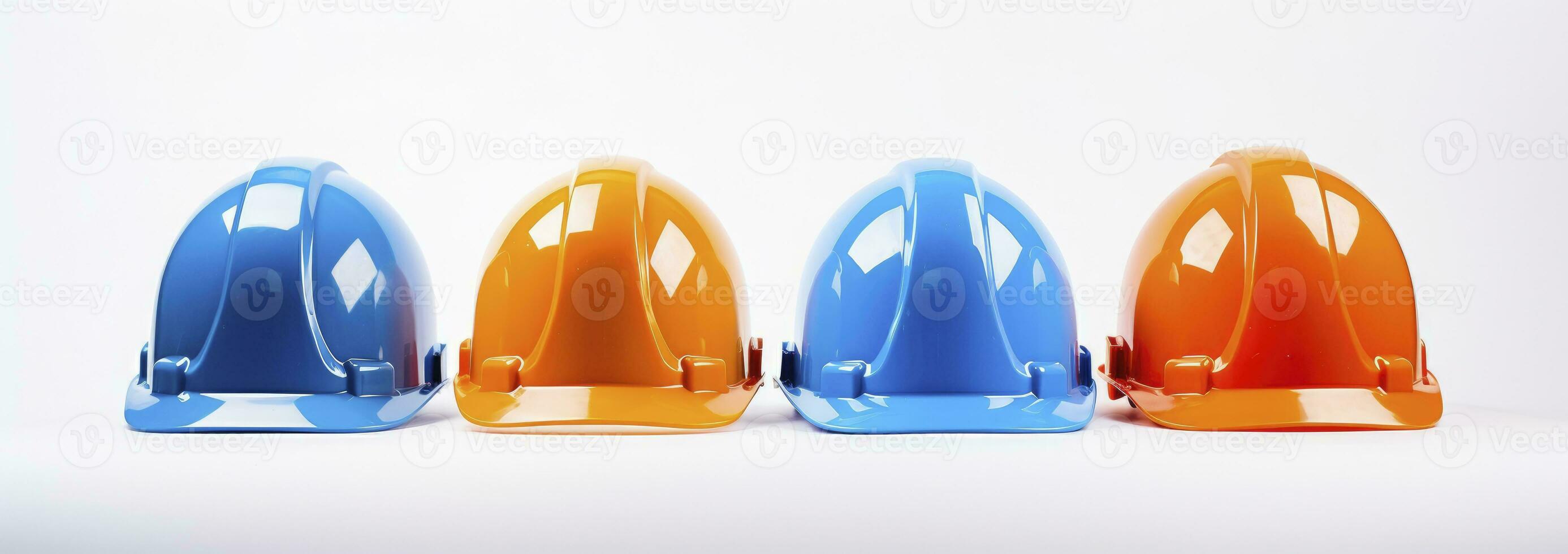 ai gegenereerd bouw veiligheid helm geïsoleerd Aan wit achtergrond foto