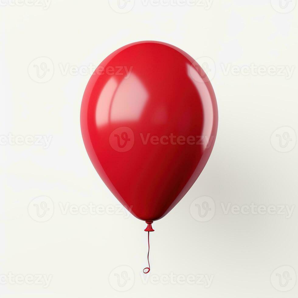 ai gegenereerd ballon Aan wit achtergrond. decoratie, partij, verjaardag foto