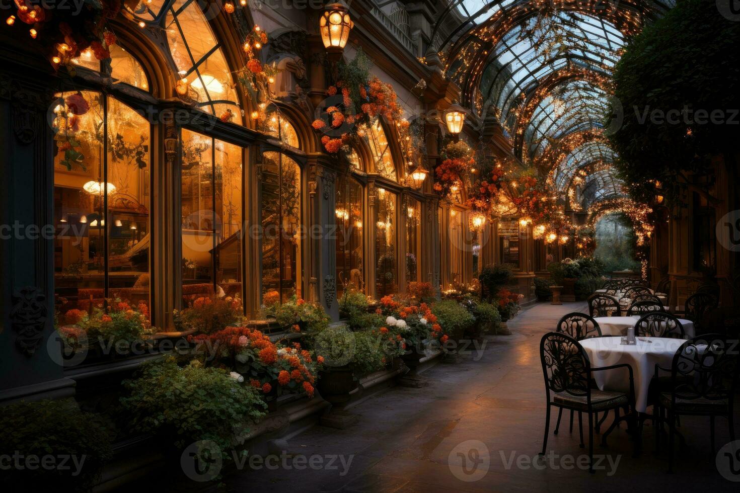 ai gegenereerd de luxueus restaurant is netjes geregeld professioneel fotografie foto