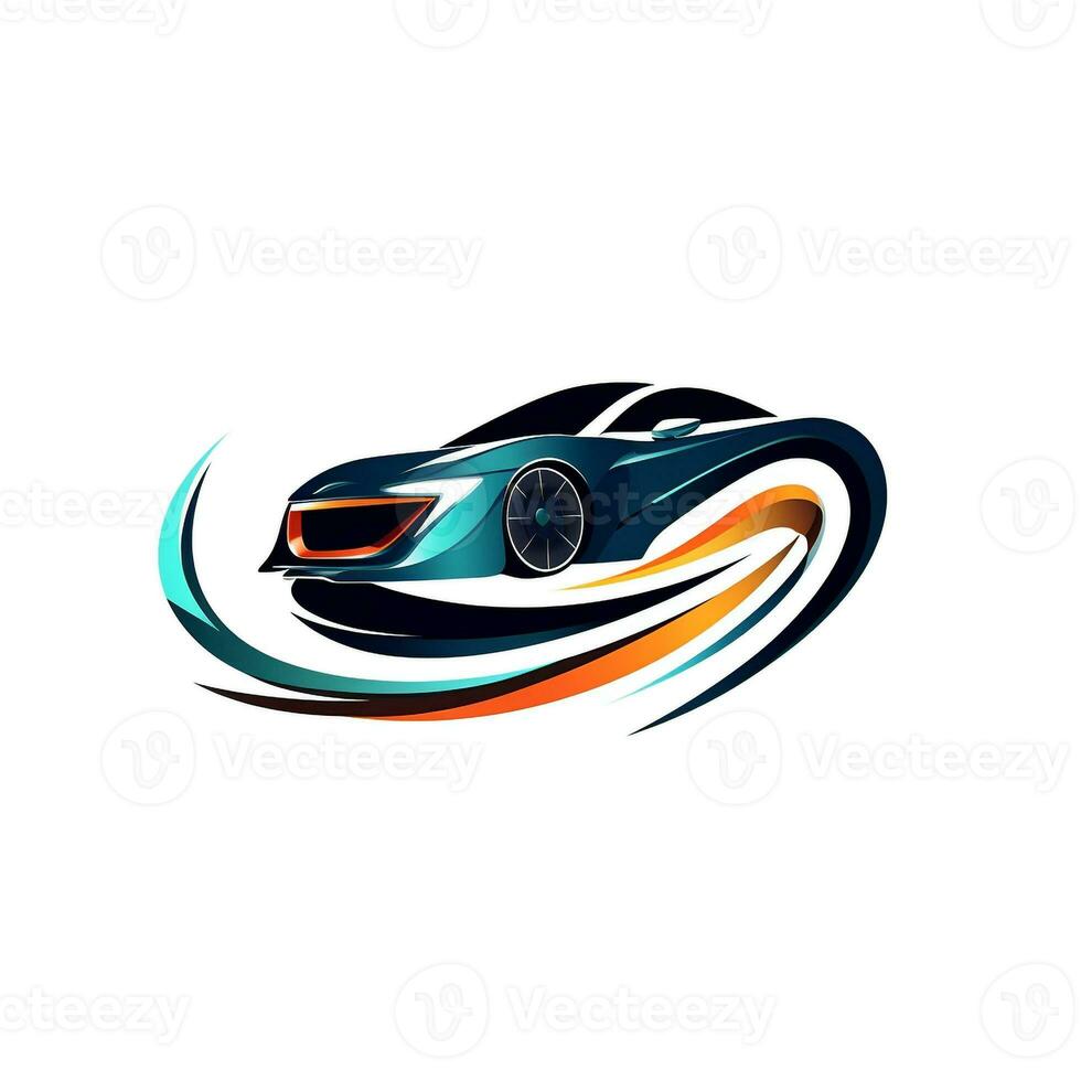 ai gegenereerd abstract logo van een auto. generatief ai foto