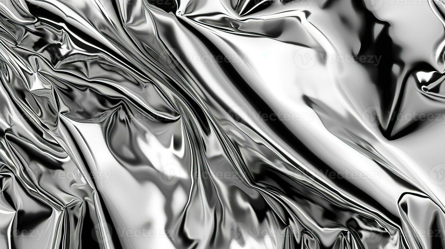 ai gegenereerd metalen abstract golvend vloeistof achtergrond met golven foto