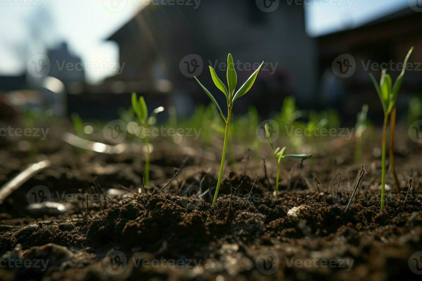 ai gegenereerd groen initiatief nieuw boom geplant net zo een deel van de strijd tegen klimaat verandering ai gegenereerd foto