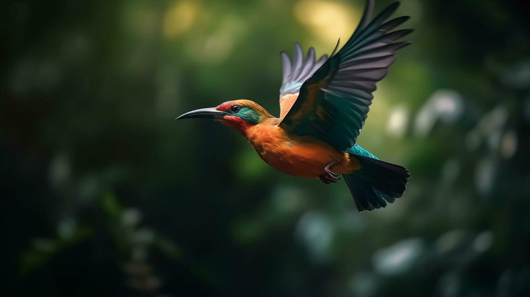 ai gegenereerd vogelstand vliegend in kalmte landschap, de schoonheid van natuur in levendig kleuren generatief ai foto