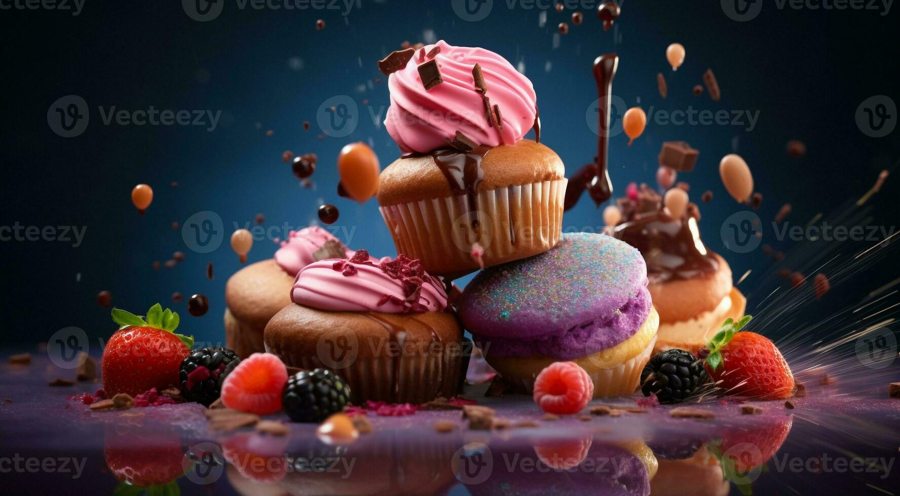 ai gegenereerd gekleurde snoepgoed Aan abstract achtergrond, gekleurde snoep Aan achtergrond, zoet koekjes Aan kleurrijk achtergrond, snoepgoed behang foto