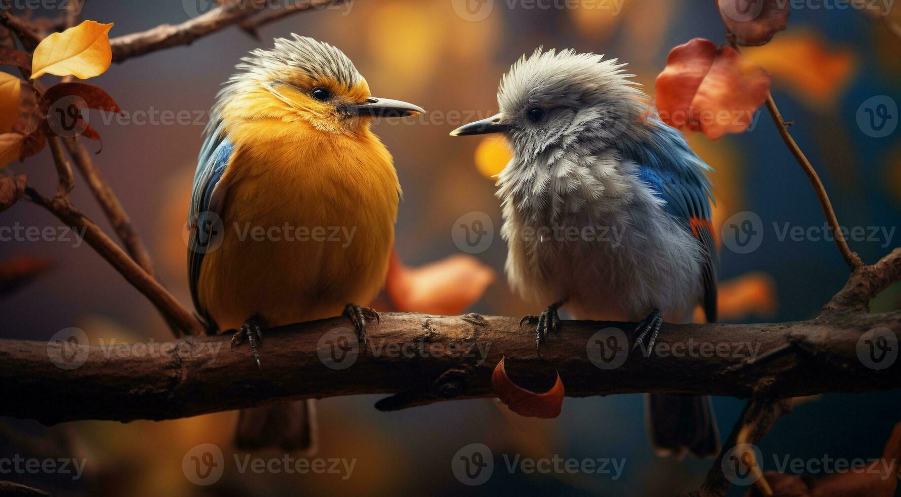 ai gegenereerd detailopname van atropisch wild vogel in de Woud, tropisch wild vogel, wild vogel in de Woud, vogel zittend Aan de boom foto