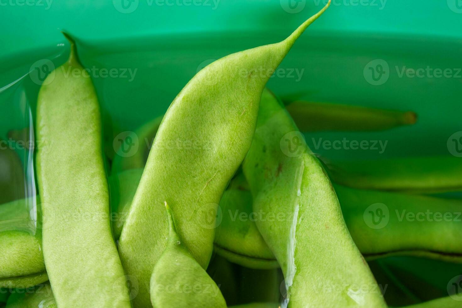detailopname foto van groen bonen