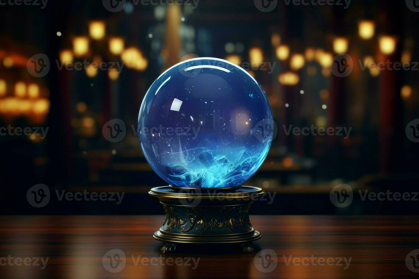 ai gegenereerd magie glas bal. genereren ai foto