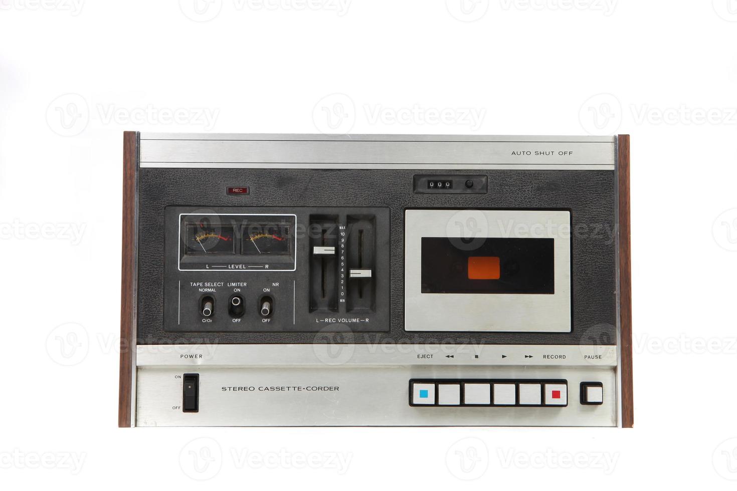 cassette vintage band opname apparaat geïsoleerd foto