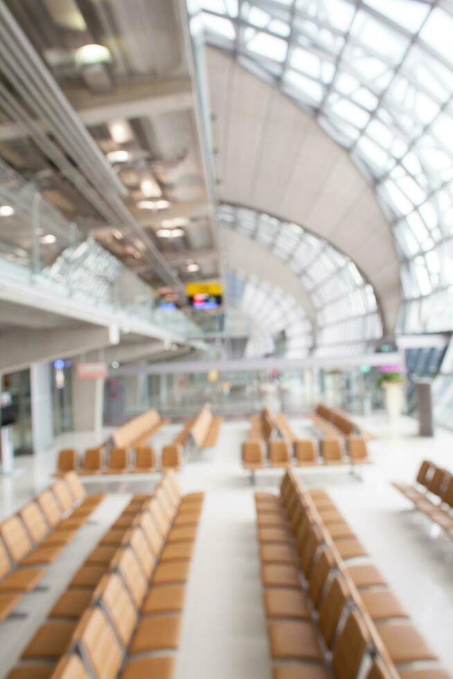 passagier stoel in terminal luchthaven gebouw foto