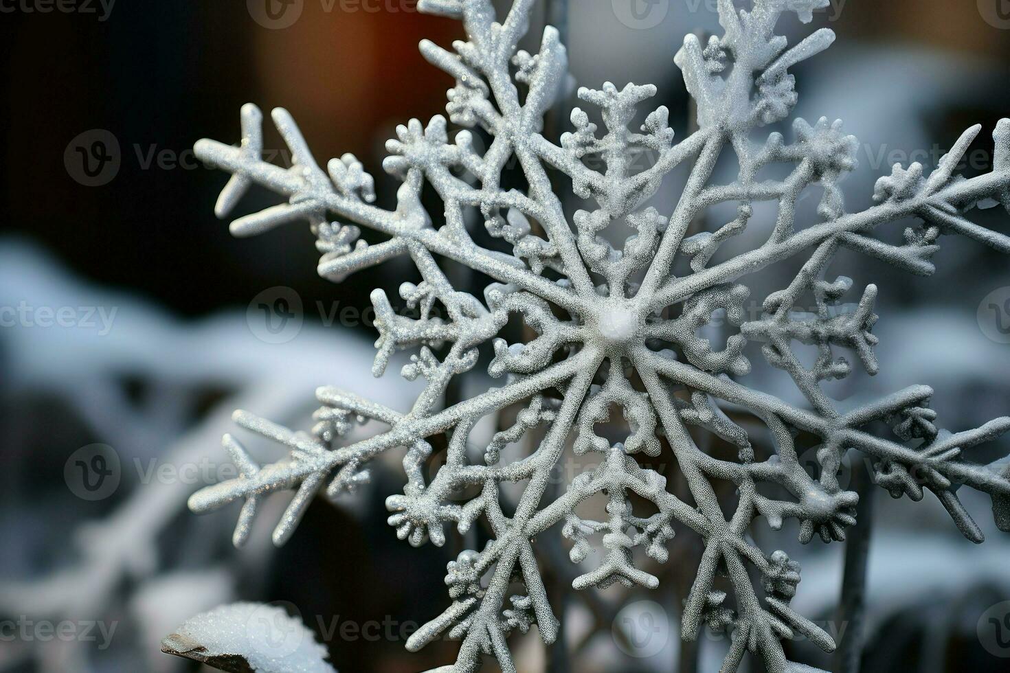 ai gegenereerd besneeuwd details - generatief ai foto