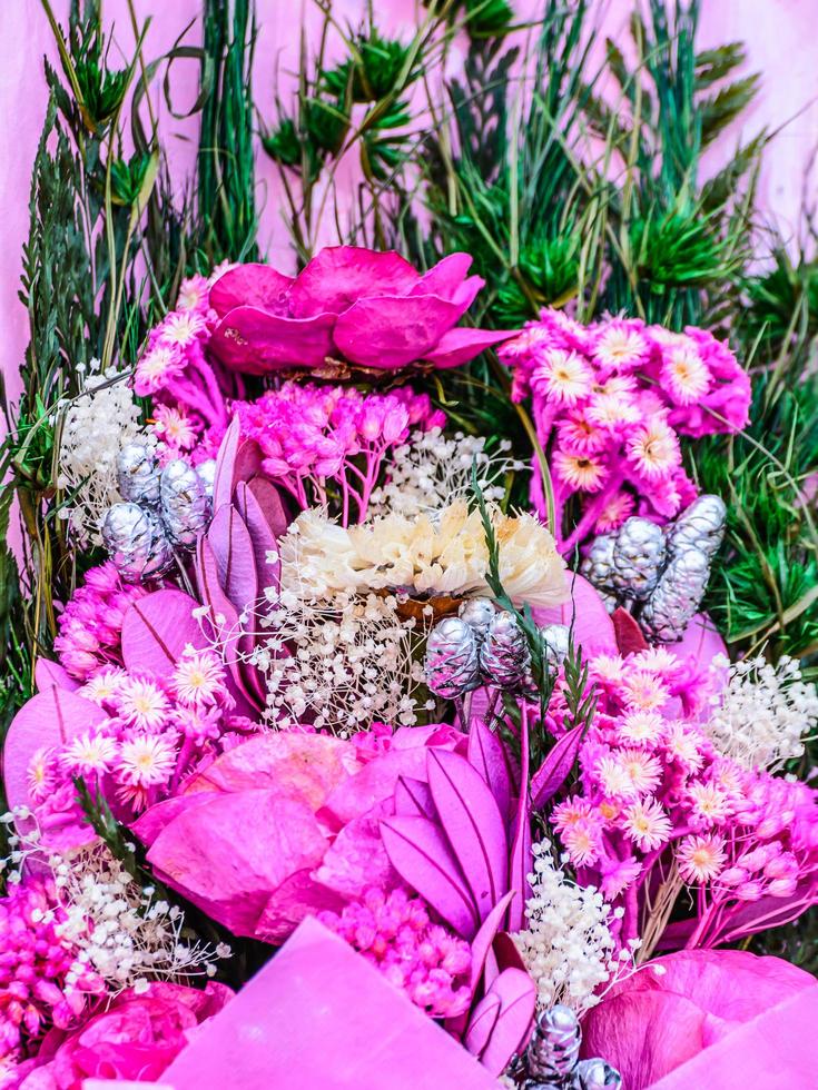 boeket droge bloemen. foto