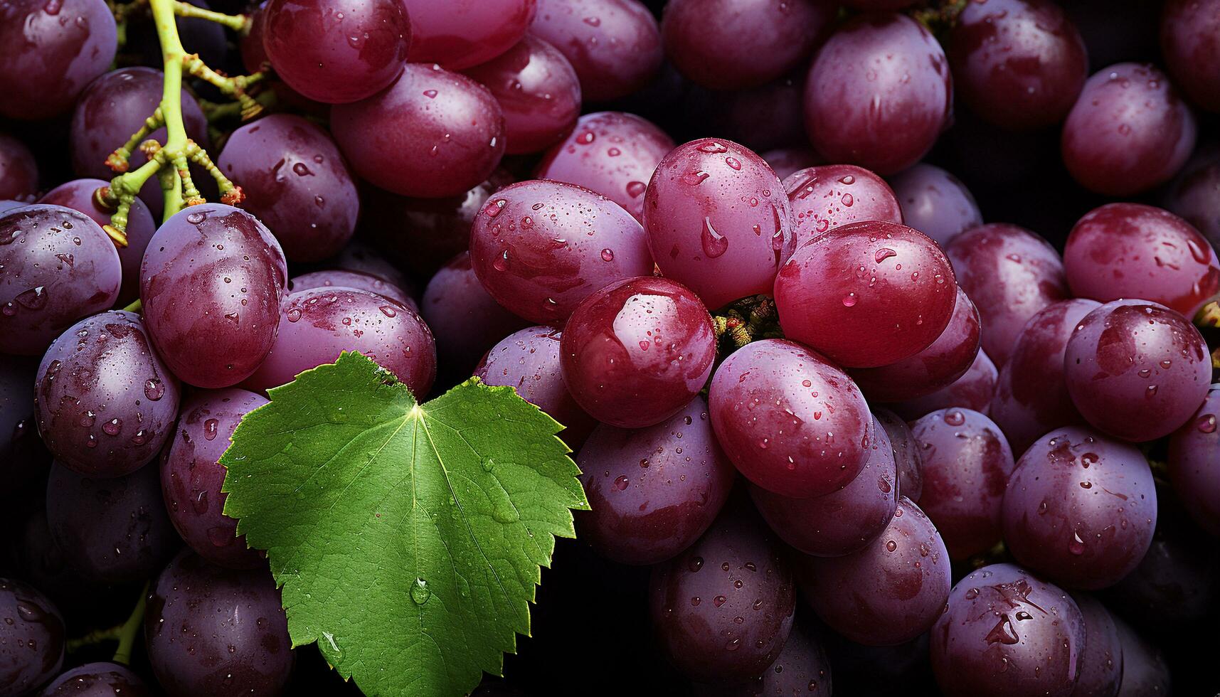 ai gegenereerd versheid van rijp fruit Aan natuur blad gegenereerd door ai foto