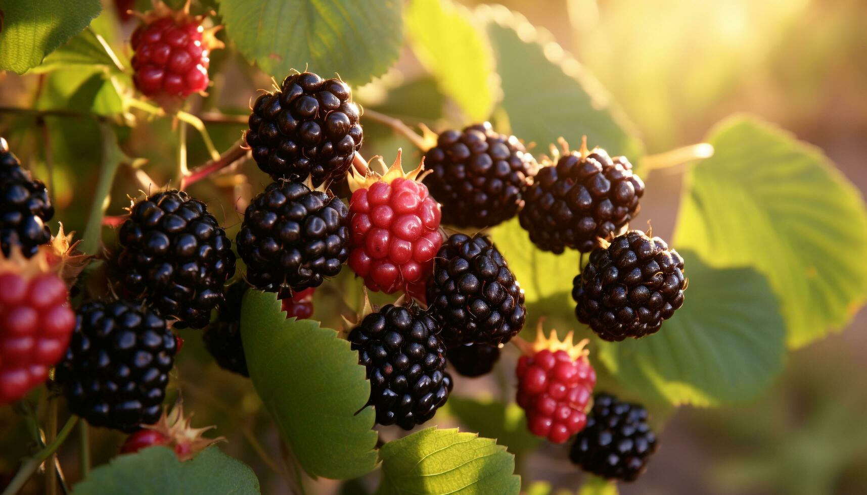 ai gegenereerd versheid van natuur rijp framboos, gezond aan het eten, biologisch zomer BES gegenereerd door ai foto