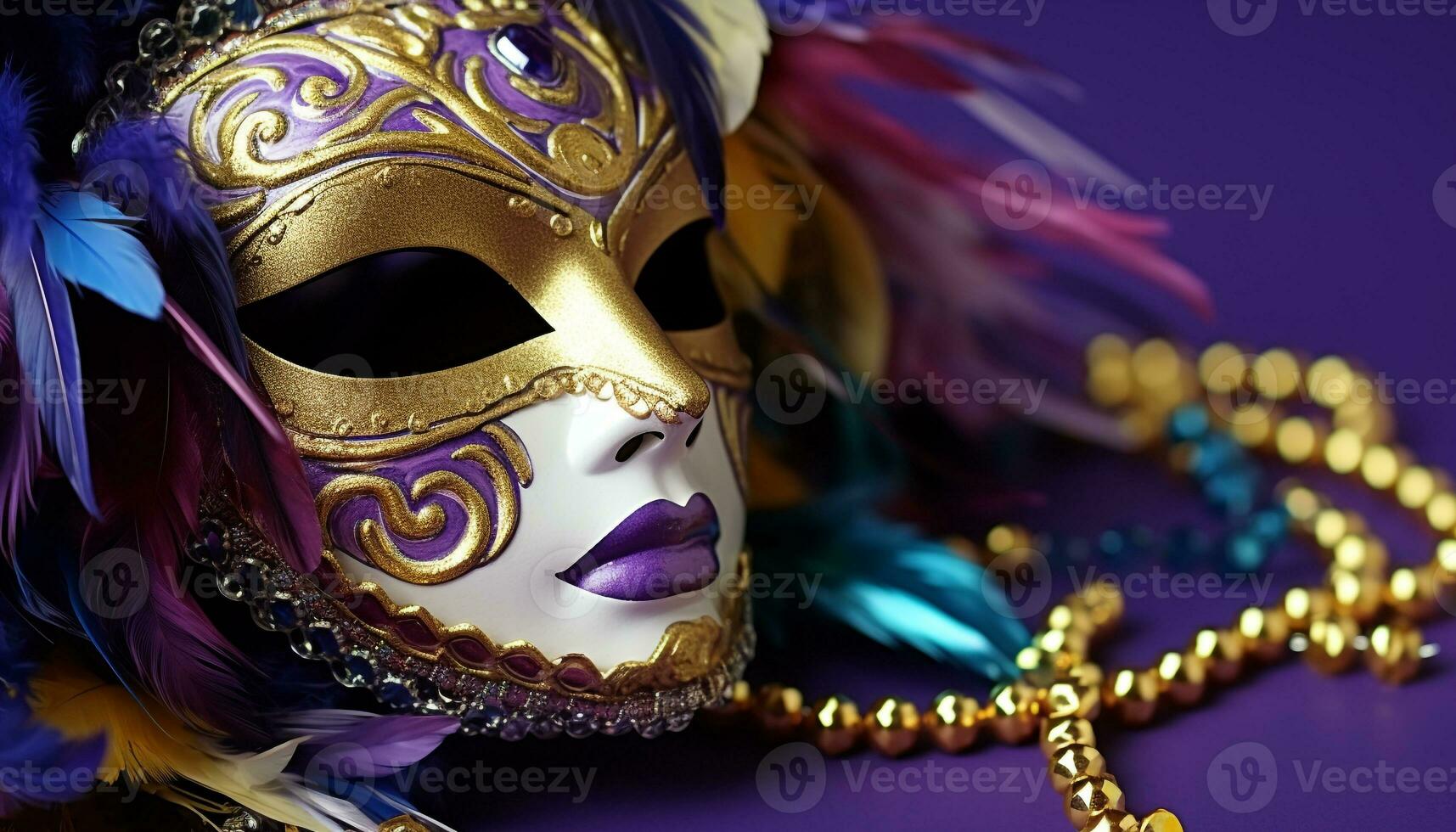 ai gegenereerd mardi gras viering, kostuum, masker, elegantie, partij, traditie gegenereerd door ai foto