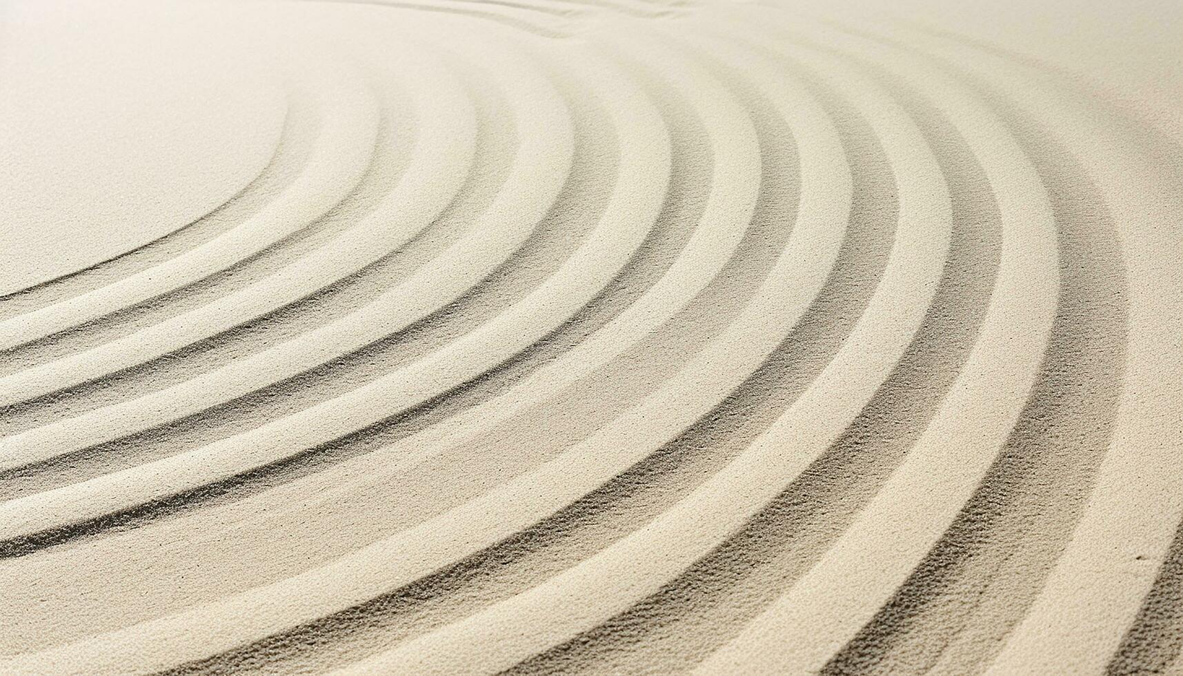 ai gegenereerd zand duinen rimpeling in een gestreept Golf patroon gegenereerd door ai foto