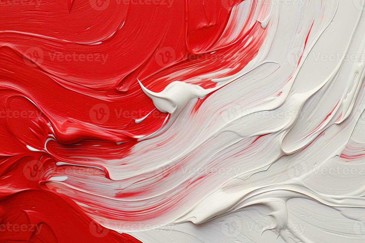 ai gegenereerd wit en rood abstract olie schilderij Aan canvas, acryl structuur achtergrond, ruw penseelstreken van verf foto