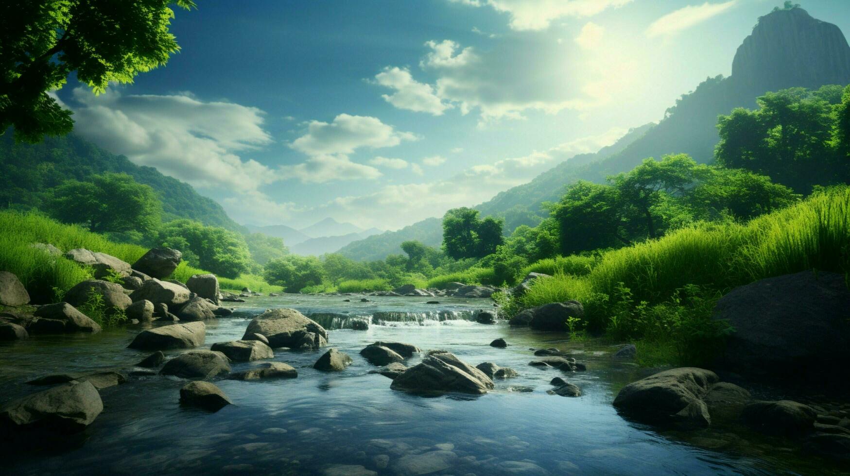 ai gegenereerd natuur landschappen achtergrond foto