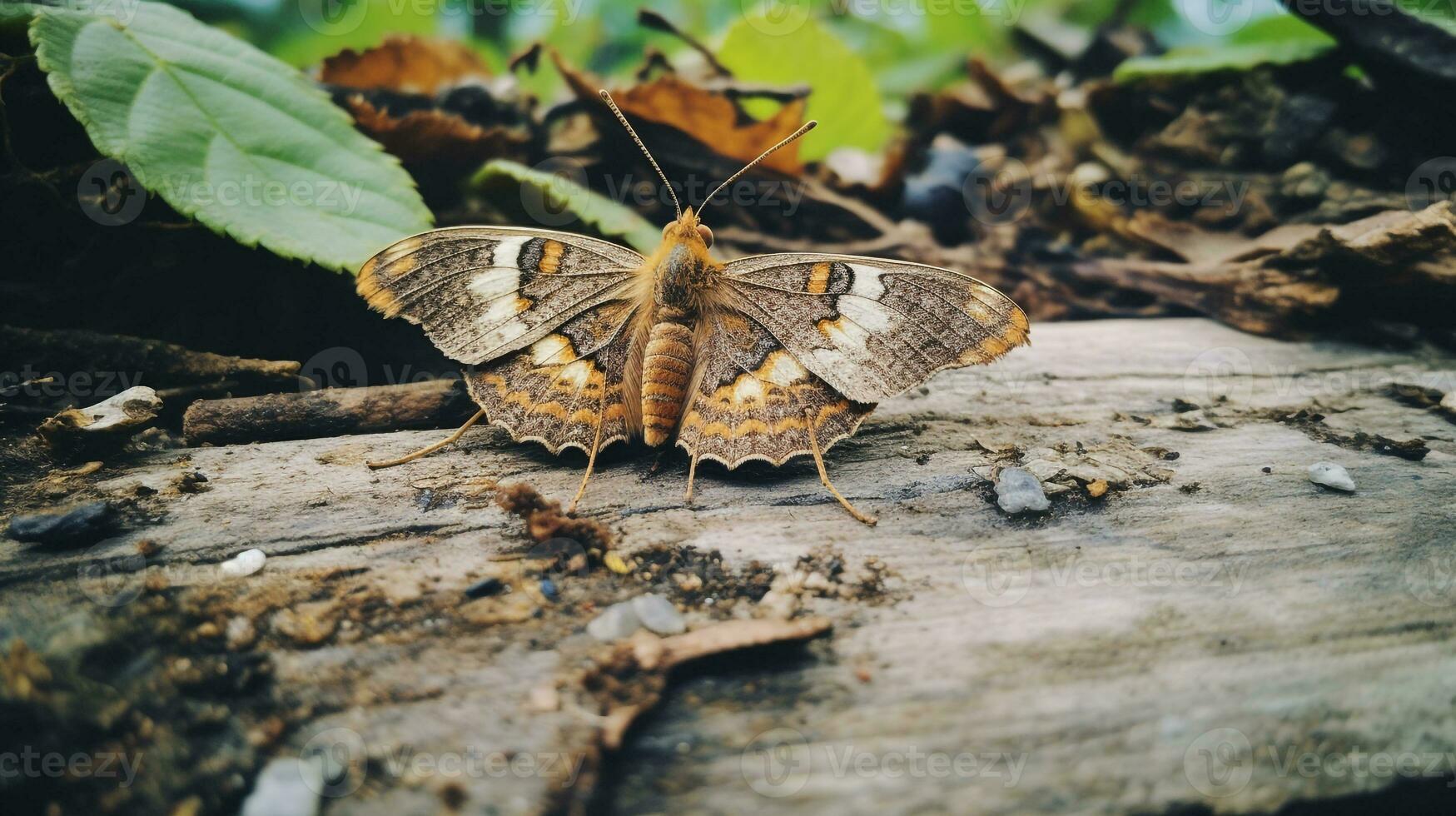 ai gegenereerd foto van mot Aan een grond. generatief ai