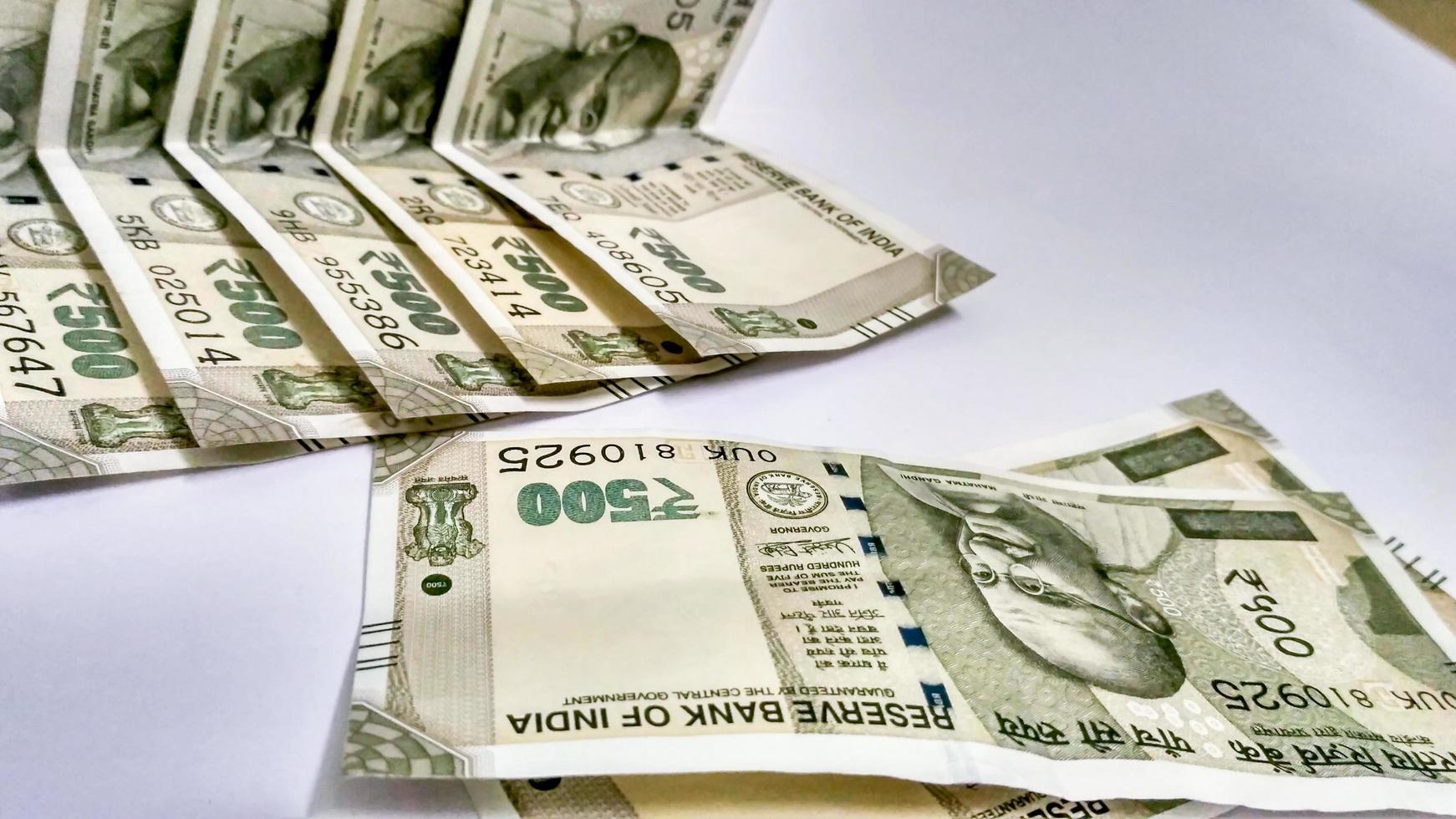 500 roepies collectie Indiase valuta foto