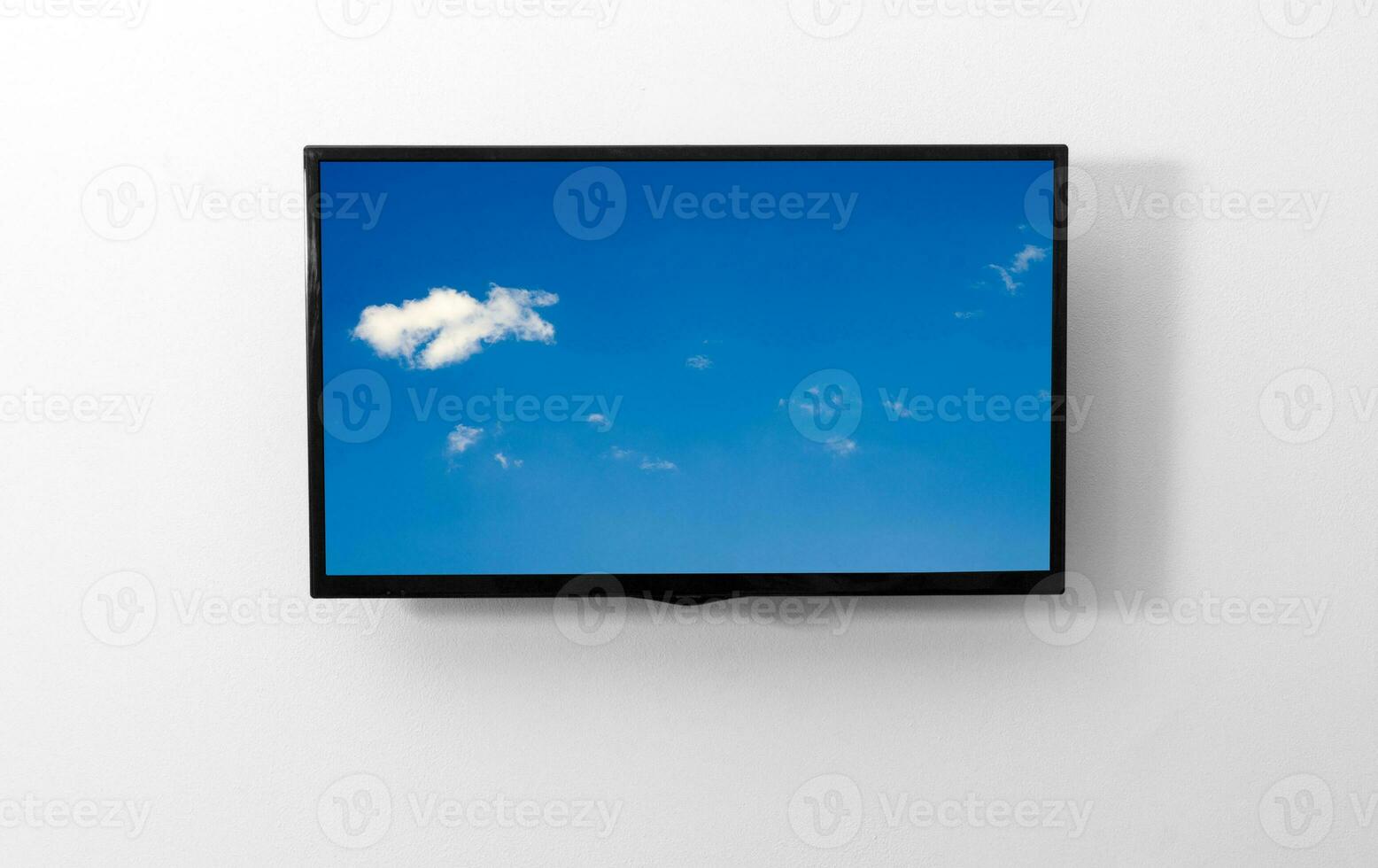 TV toezicht houden op met afbeelding Aan de muur foto