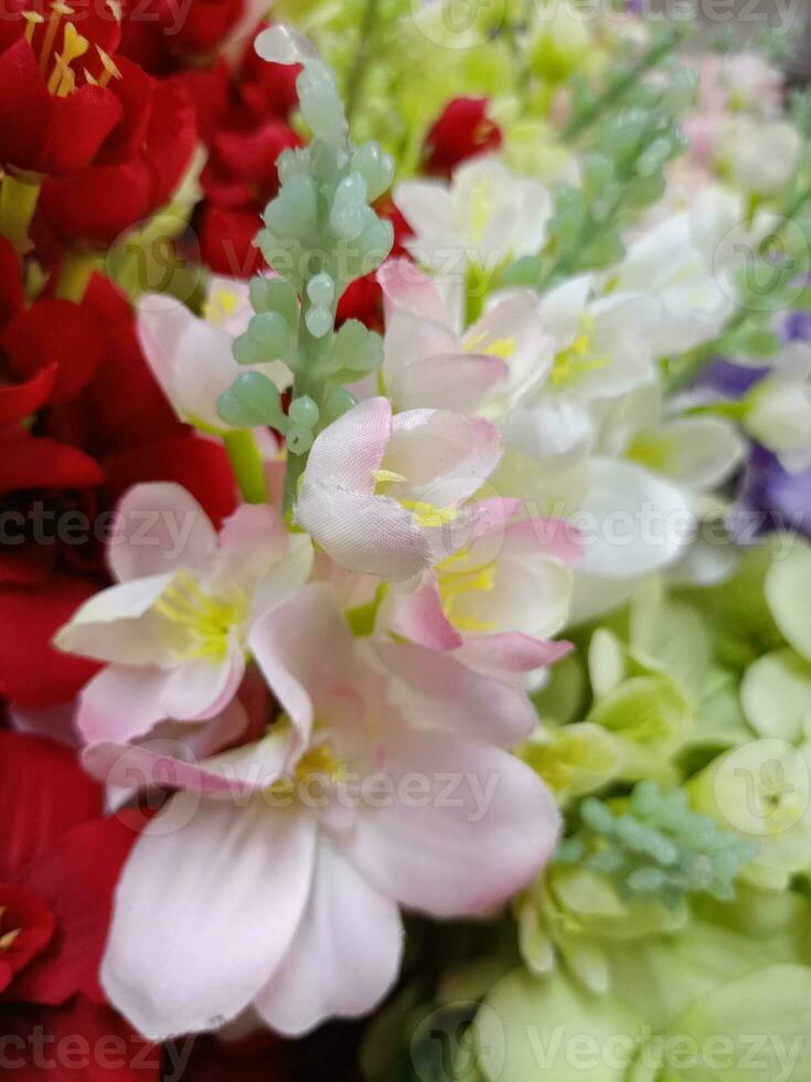 kleurrijk bloemen bloeiend in winkel tuin foto