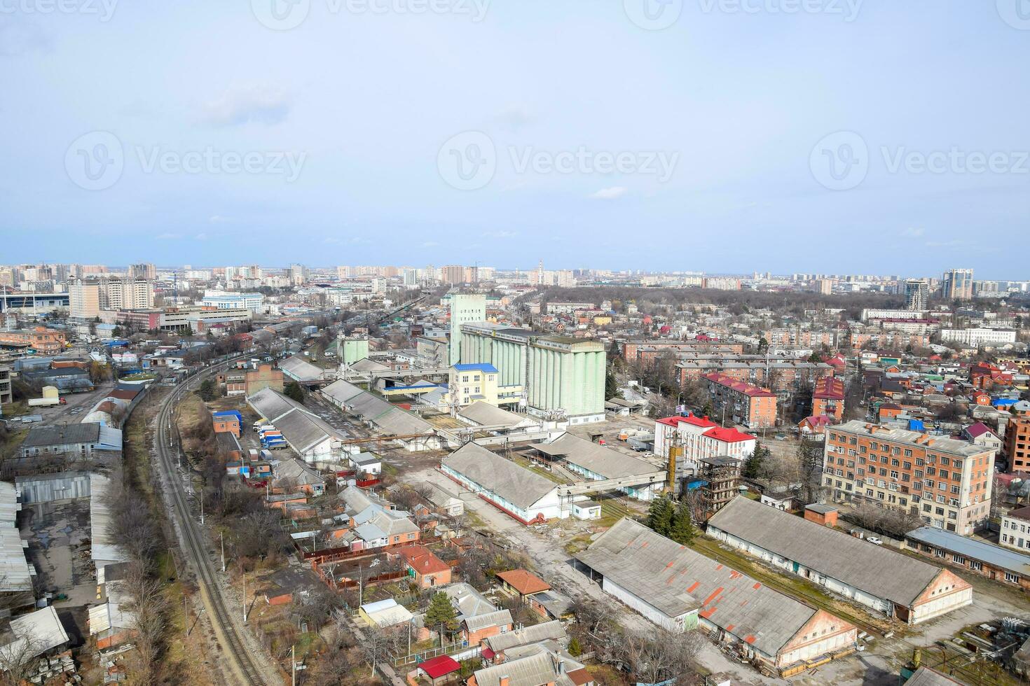 stad landschap. de visie van de hoogten van de 24e vloer. krasnodar stad. stedelijk visie. foto