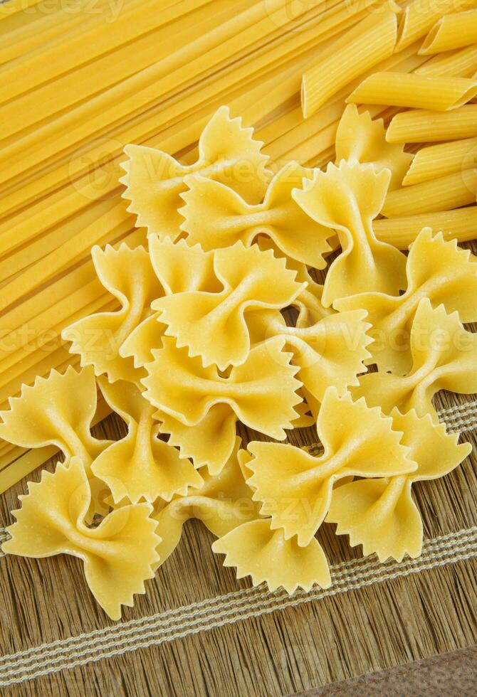 rauw pasta detailopname foto